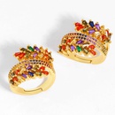 ring open ring microset colorful zircon olive branch threelayer ring women wholesalepicture6