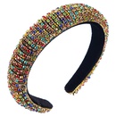 Inlaid colorful diamond sponge hair hoop fashion explosion creative headband womenpicture12