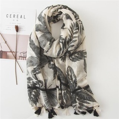 Fashion leaf travel seaside vacation sunscreen scarf shawl scarf scarf beach towel women