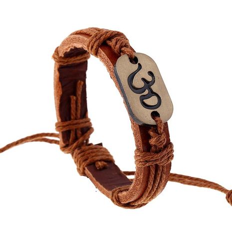 Vintage woven leather bracelet alloy cowhide bracelet wholesale's discount tags