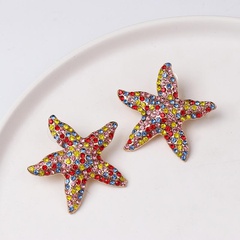 Starfish earrings pearl wild temperament earrings women