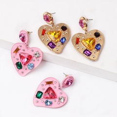 Geometric Joker Heart Earrings Vintage Earring Earrings