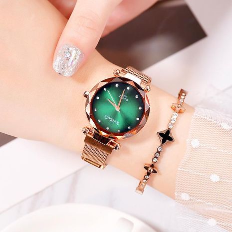 Ladies Watch Fashion Gradient Iron Magnet Band's discount tags
