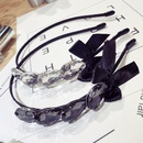 New hair accessories Korean sparkling crystal water drop bow thinedged headband womenpicture12