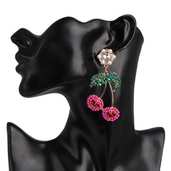 New cherry earrings exquisite crystal earrings for women wholesale