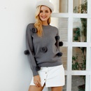 2019 new wide sweater with black fur ball fashion women39s wholesalepicture20