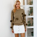 2019 new wide sweater with black fur ball fashion women39s wholesalepicture33