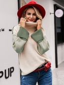 2019 new sleeve stitching sweater fashion women39s wholesalepicture39