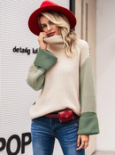 2019 new sleeve stitching sweater fashion women39s wholesalepicture41