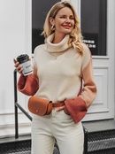 2019 new sleeve stitching sweater fashion women39s wholesalepicture43