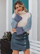 2019 new sleeve stitching sweater fashion women39s wholesalepicture51