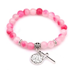 AliExpress EBay Vente Chaude Commerce Extérieur Agate Perle Bracelet De Yoga Lotus Pendentif Bracelet