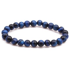 Außenhandels schmuck Europäischer und amerikanischer Schmuck heißer Verkauf 8mm blaues Tigerauge Armband Perlen Armband kann mit Mustern angepasst werden