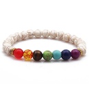 Natural chakra colorful chakra bracelet agate volcanic stone bracelet seven color 8mm yoga lotus braceletpicture24