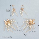 Miallo Original Design Braut schmuck Amazon neue hand gefertigte Perlen Haars pange Ohrring Set europische und amerikanische Kopf bedeckungenpicture10