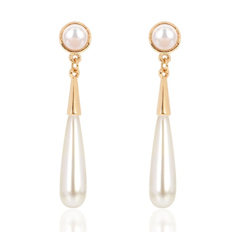 Korean fashion large imitation pearl earrings female elegant personality water drop earrings's discount tags