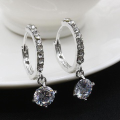 Korean Earrings Hearts and Arrows Zircon Earrings Full Diamond Crystal Earrings Wholesale