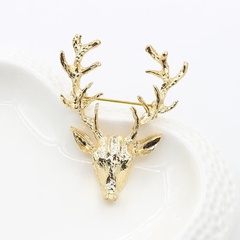 Broche de alce Golden Antlers Christmas Gift Pin Accesorios Fawn Christmas Gift Wholesale