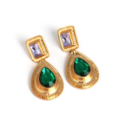 Hot Sale New Pear Shaped Earrings Emerald Earrings