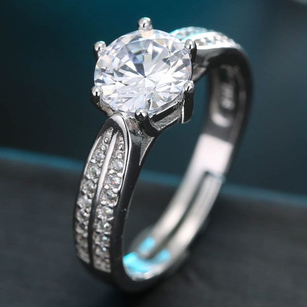 J481 exquisite Korean fashion sweet zircon temperament ring