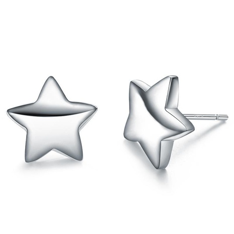 Fashion Simple Pentagram Sterling Silver Earrings Korean Girls Silver Jewelry Wholesale's discount tags