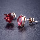 Korean version of the new red zircon love earrings female simple temperament alloy earrings wholesalepicture9