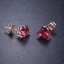 Korean version of the new red zircon love earrings female simple temperament alloy earrings wholesalepicture10
