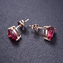Korean version of the new red zircon love earrings female simple temperament alloy earrings wholesalepicture11