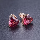 Korean version of the new red zircon love earrings female simple temperament alloy earrings wholesalepicture12