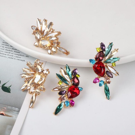 New stud earrings color diamond earrings fashion jewelry wholesale's discount tags