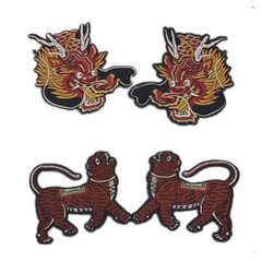 New style tiger embroidery cloth stickers high-end three-dimensional embroidery handmade diy patch