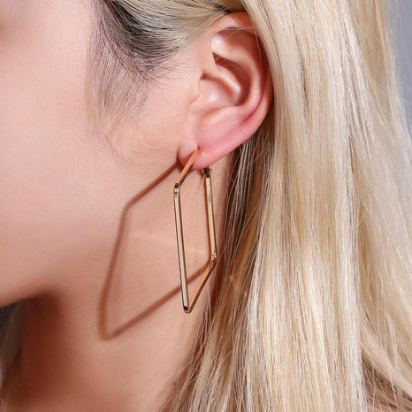 Best selling earrings simple wild geometric diamond earrings creative square earrings wholesale's discount tags