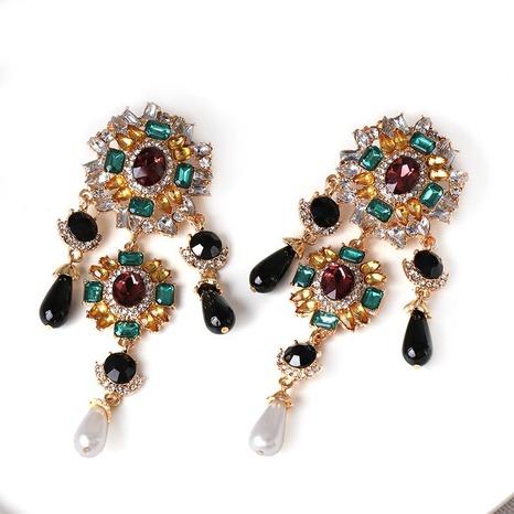 Women's Baroque color stud earrings's discount tags