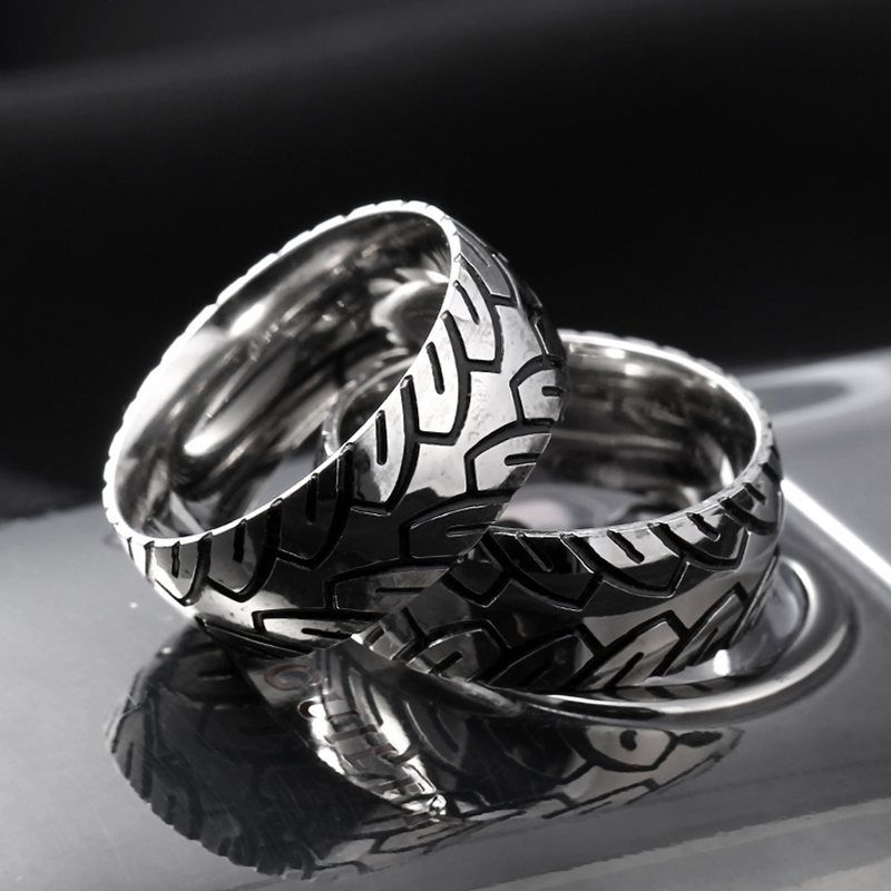 TitaniumStainless Steel Fashion Geometric Ring  Steel color7  Fine Jewelry NHIM1596Steelcolor7