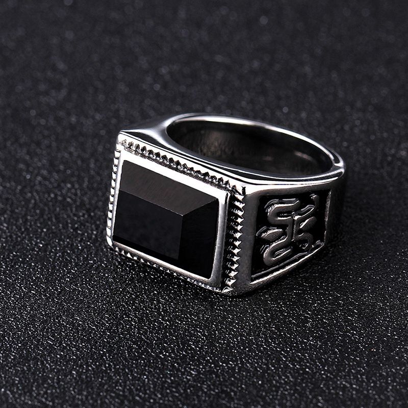 TitaniumStainless Steel Fashion Geometric Ring  Steel color8  Fine Jewelry NHIM1606Steelcolor8