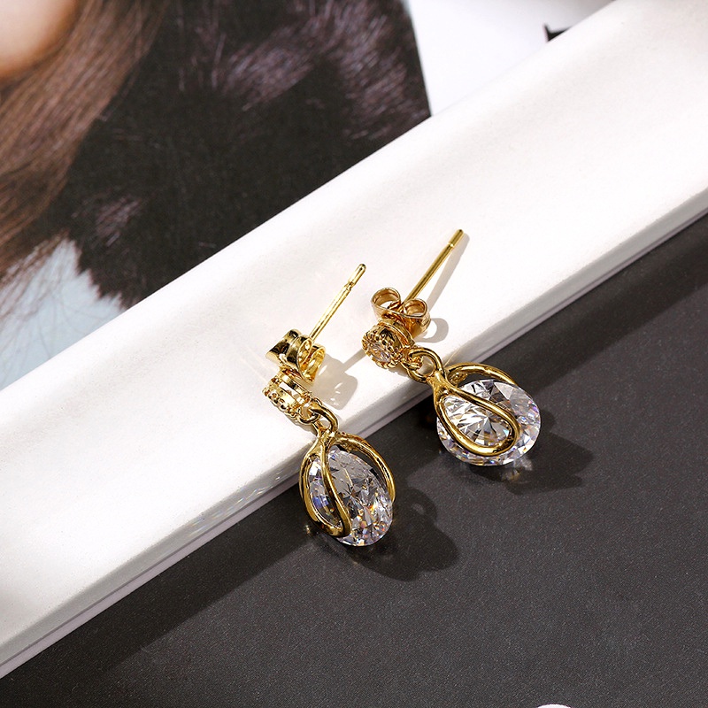 Zircon Vintage Geometric earring  Alloy  Fashion Jewelry NHIM1637Alloy