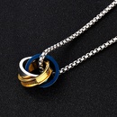TitaniumStainless Steel Simple Geometric necklace  blue  Fine Jewelry NHIM1675bluepicture7