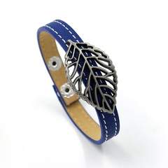 Leather Bohemia Geometric bracelet  (Blue double line)  Fashion Jewelry NHHM0013-Blue-double-line