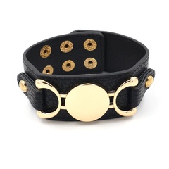 Leather Fashion Geometric bracelet  (black)  Fashion Jewelry NHHM0043-black