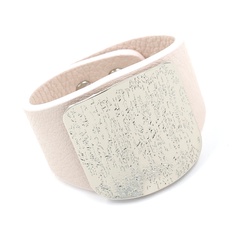 Leather Fashion Geometric bracelet  (white)  Fashion Jewelry NHHM0058-white