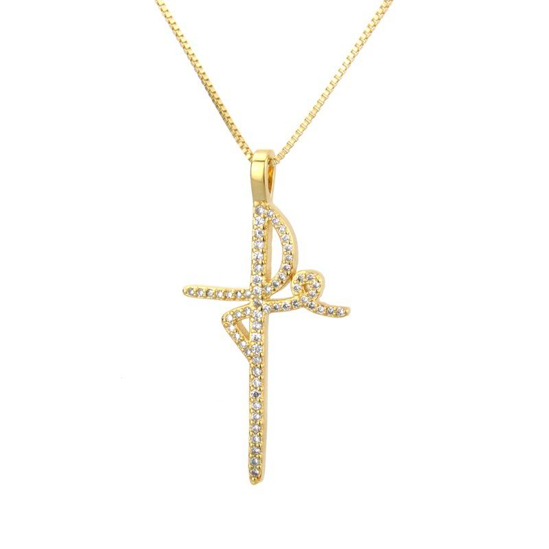 Copper Fashion Cross necklace  Alloy plating  Fine Jewelry NHBP0384Alloyplating