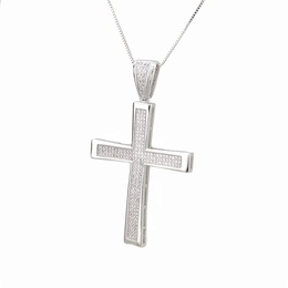 Copper Fashion Cross necklace  Alloyplated white zirconium  Fine Jewelry NHBP0385Alloyplatedwhitezirconiumpicture3