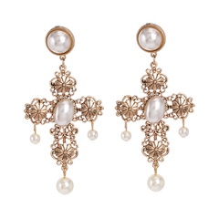 Alloy Fashion Cross earring  (51684)  Fashion Jewelry NHJJ5619-51684