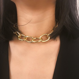 Alloy Simple Geometric necklace  50 thick chain alloy 2328  Fashion Jewelry NHXR275550thickchainalloy2328picture1