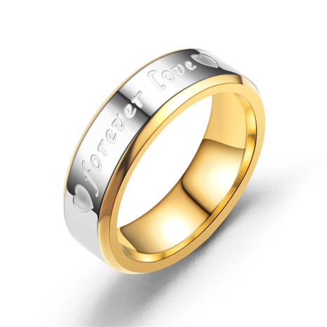 Europäische und amerikanische Mode FOREVER LOVE Golden Couple Ring Eternal Ring Quelle Direkt verkauf ab Werk's discount tags