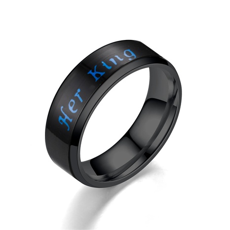 2019 Europäische und amerikanische Mode intelligent Temperatur sensor Her King His Queen Paar Ring Quelle Hersteller's discount tags