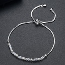 Alloy Korea Geometric bracelet  White zirconium white alloyT14B19  Fashion Jewelry NHTM0657WhitezirconiumwhitealloyT14B19picture1