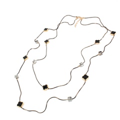 Imitated crystal&CZ Fashion Flowers necklace  (Alloy)  Fashion Jewelry NHCT0510-Alloy