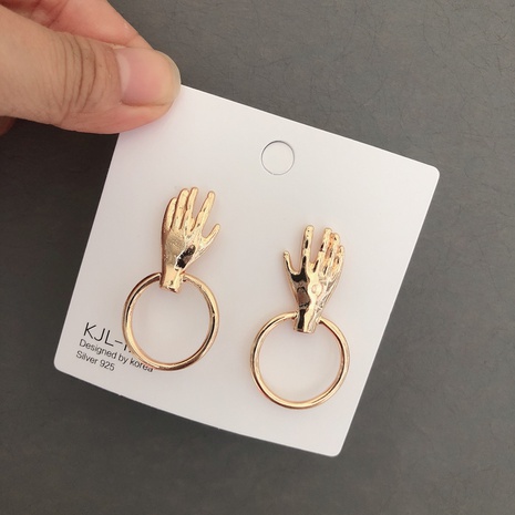 Alloy Fashion Geometric earring  (Palm circle)  Fashion Jewelry NHYQ0156-Palm-circle's discount tags