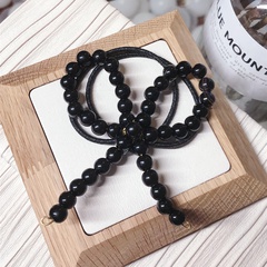 Beads Korea Bows Hair accessories  (black)  Fashion Jewelry NHSM0428-black